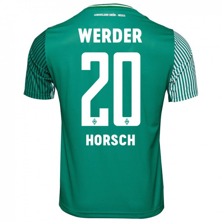 Kobiety Jonas Horsch #20 Zielony Domowa Koszulka 2023/24 Koszulki Klubowe
