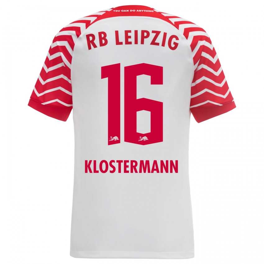 Kobiety Lukas Klostermann #16 Biały Domowa Koszulka 2023/24 Koszulki Klubowe