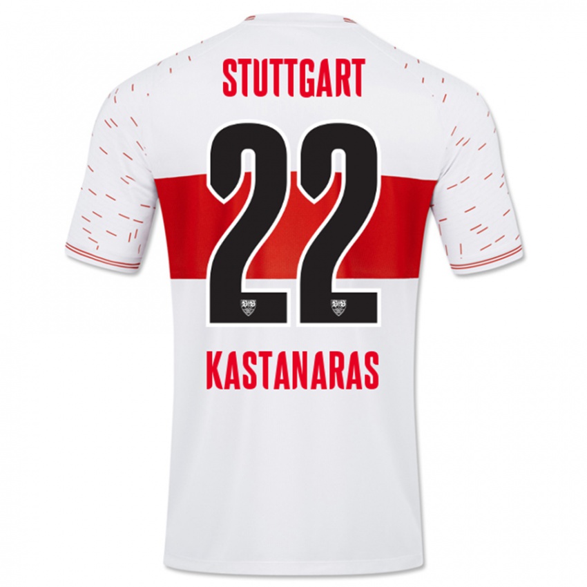 Kobiety Thomas Kastanaras #22 Biały Domowa Koszulka 2023/24 Koszulki Klubowe