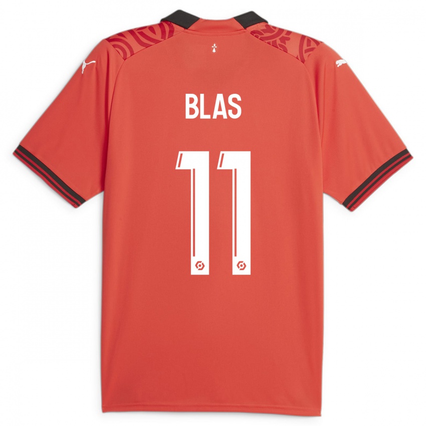 Kobiety Ludovic Blas #11 Czerwony Domowa Koszulka 2023/24 Koszulki Klubowe