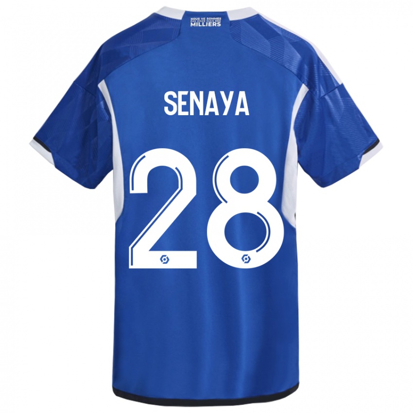 Kobiety Marvin Senaya #28 Niebieski Domowa Koszulka 2023/24 Koszulki Klubowe