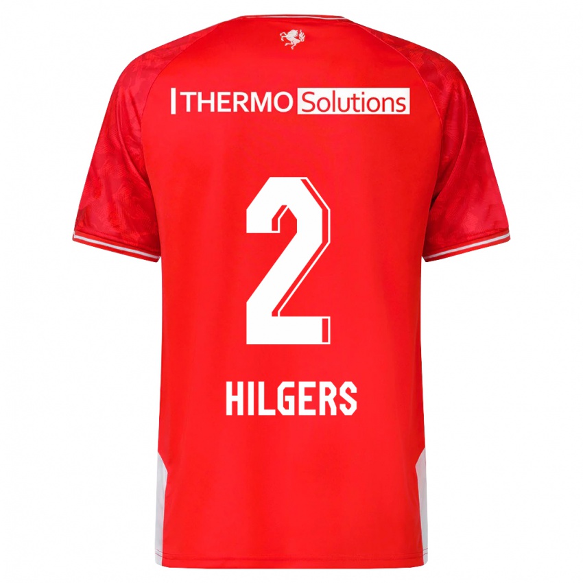 Kobiety Mees Hilgers #2 Czerwony Domowa Koszulka 2023/24 Koszulki Klubowe