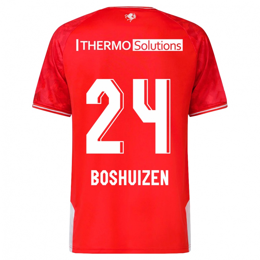 Kobiety Annouk Boshuizen #24 Czerwony Domowa Koszulka 2023/24 Koszulki Klubowe