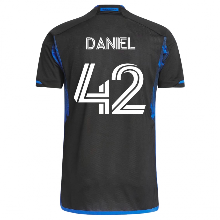 Kobiety Daniel #42 Niebiesko-Czarny Domowa Koszulka 2023/24 Koszulki Klubowe
