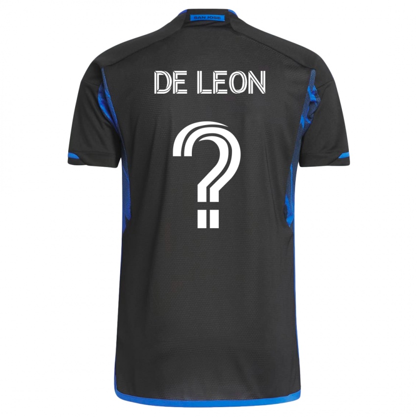 Kobiety Brandon De Leon #0 Niebiesko-Czarny Domowa Koszulka 2023/24 Koszulki Klubowe