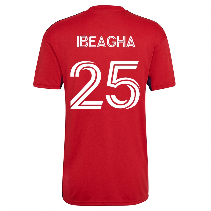 Kobiety Sebastien Ibeagha #25 Czerwony Domowa Koszulka 2023/24 Koszulki Klubowe