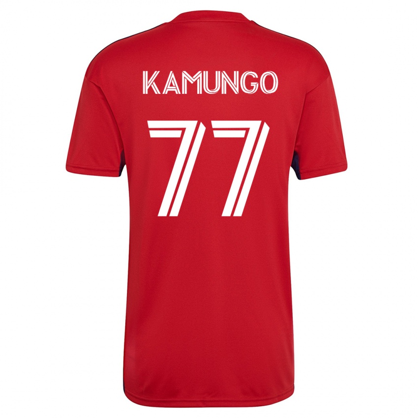 Kobiety Bernard Kamungo #77 Czerwony Domowa Koszulka 2023/24 Koszulki Klubowe