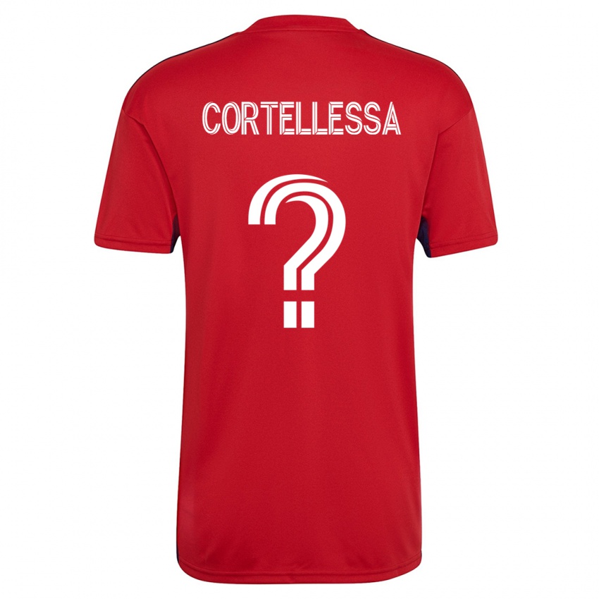 Kobiety Michael Cortellessa #0 Czerwony Domowa Koszulka 2023/24 Koszulki Klubowe