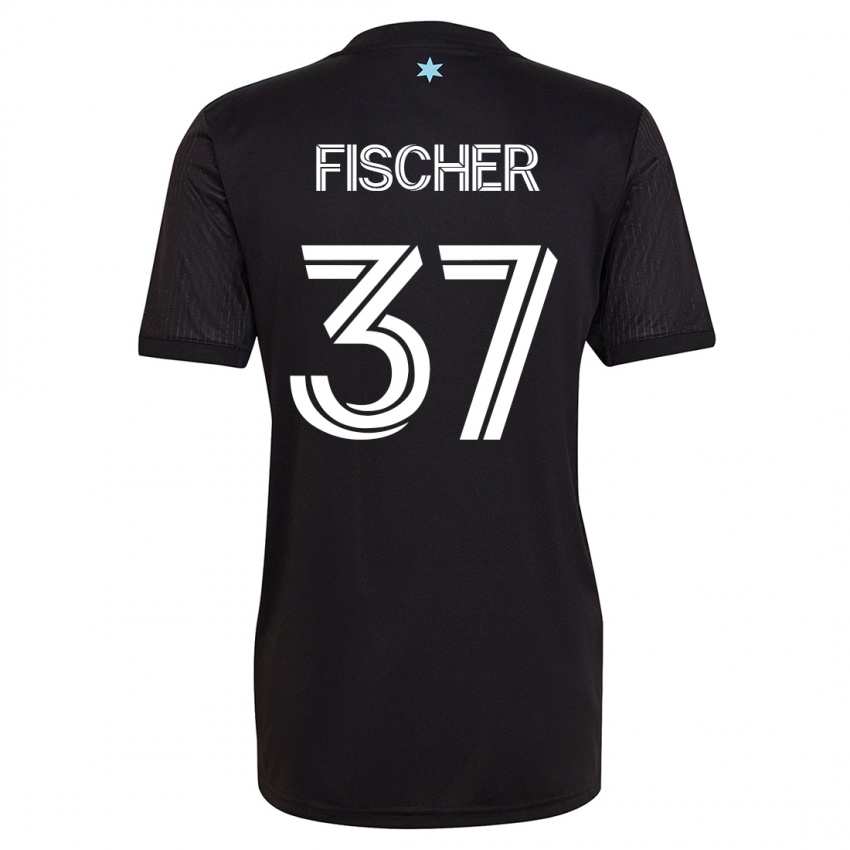 Kobiety Britton Fischer #37 Czarny Domowa Koszulka 2023/24 Koszulki Klubowe