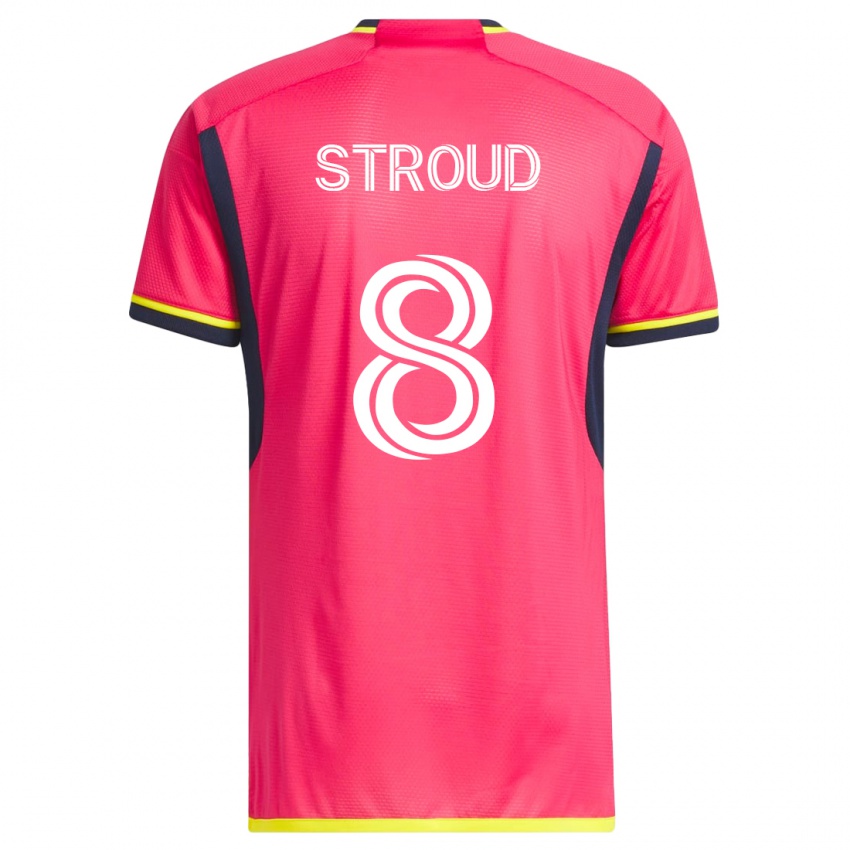 Kobiety Jared Stroud #8 Różowy Domowa Koszulka 2023/24 Koszulki Klubowe