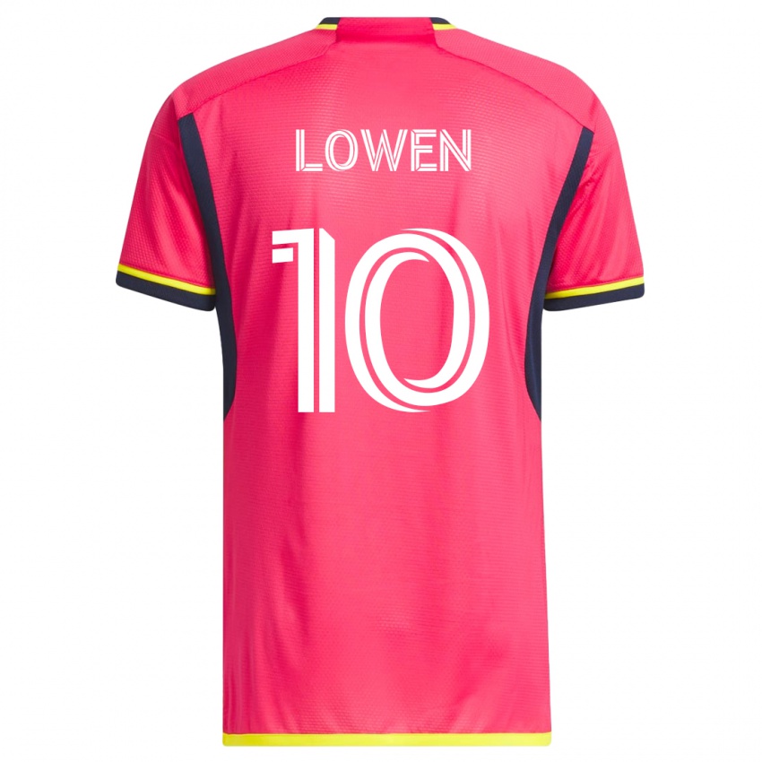 Kobiety Eduard Löwen #10 Różowy Domowa Koszulka 2023/24 Koszulki Klubowe