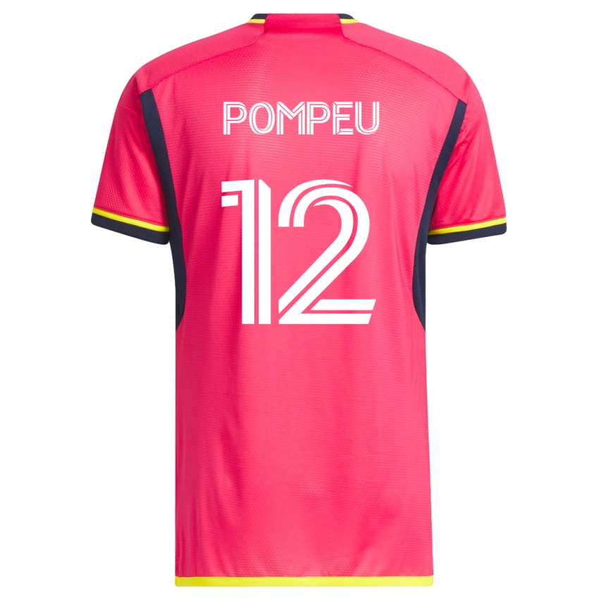Kobiety Célio Pompeu #12 Różowy Domowa Koszulka 2023/24 Koszulki Klubowe