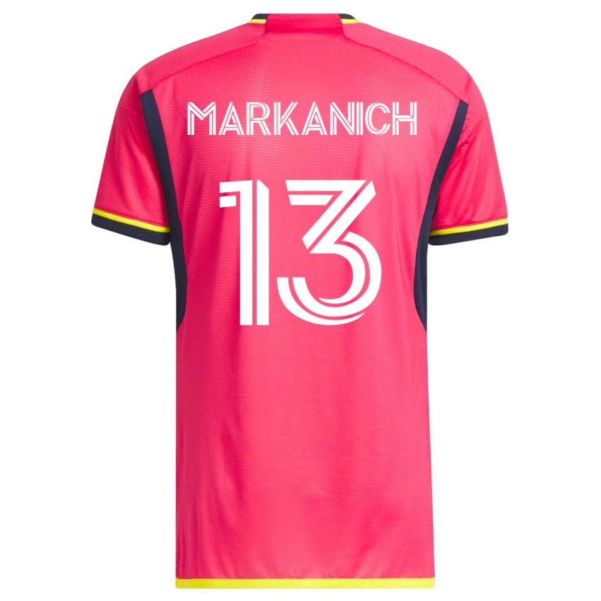Kobiety Anthony Markanich #13 Różowy Domowa Koszulka 2023/24 Koszulki Klubowe