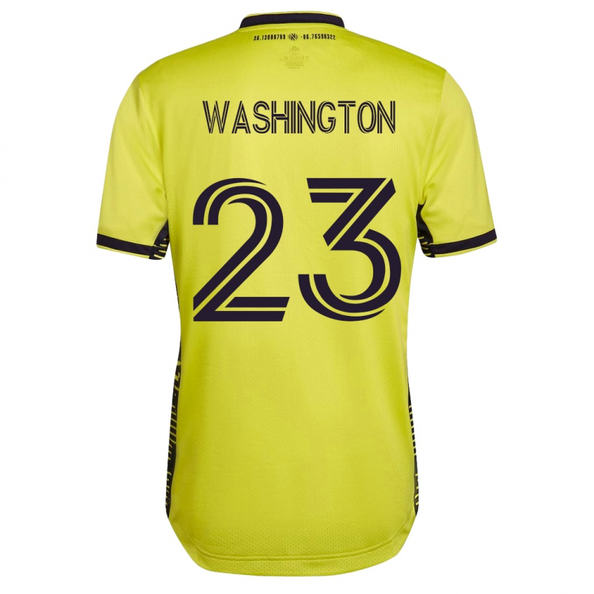 Kobiety Taylor Washington #23 Żółty Domowa Koszulka 2023/24 Koszulki Klubowe
