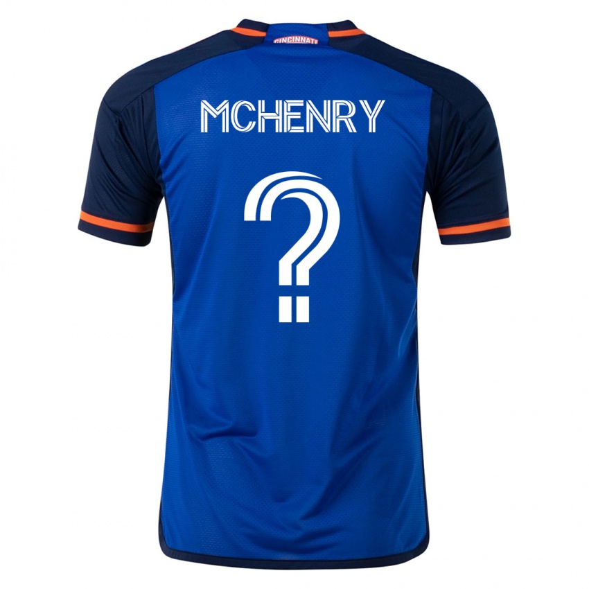 Kobiety Nicholas Mchenry #0 Niebieski Domowa Koszulka 2023/24 Koszulki Klubowe