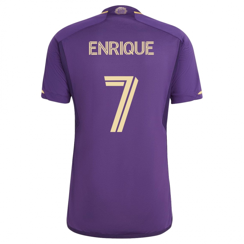Kobiety Ramiro Enrique #7 Fioletowy Domowa Koszulka 2023/24 Koszulki Klubowe