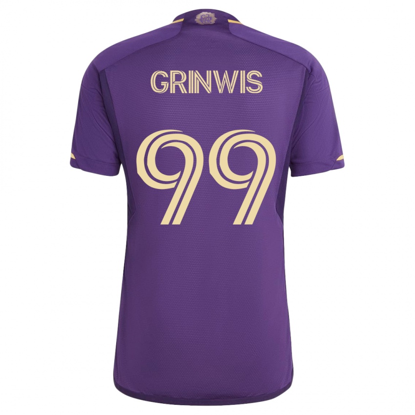 Kobiety Adam Grinwis #99 Fioletowy Domowa Koszulka 2023/24 Koszulki Klubowe