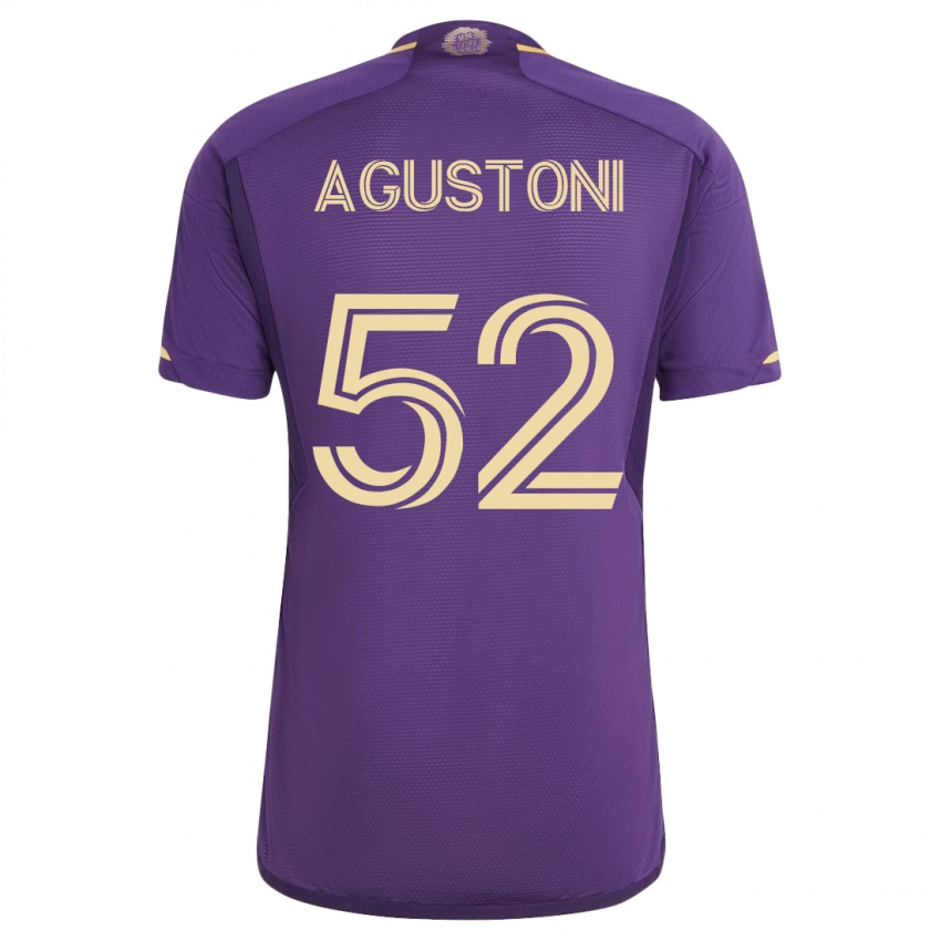 Kobiety Gonzalo Agustoni #52 Fioletowy Domowa Koszulka 2023/24 Koszulki Klubowe