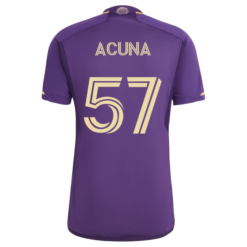 Kobiety Cristofer Acuña #57 Fioletowy Domowa Koszulka 2023/24 Koszulki Klubowe