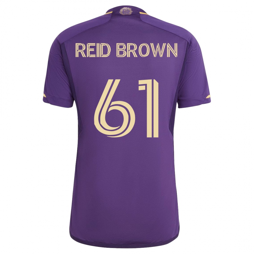 Kobiety Tahir Reid-Brown #61 Fioletowy Domowa Koszulka 2023/24 Koszulki Klubowe