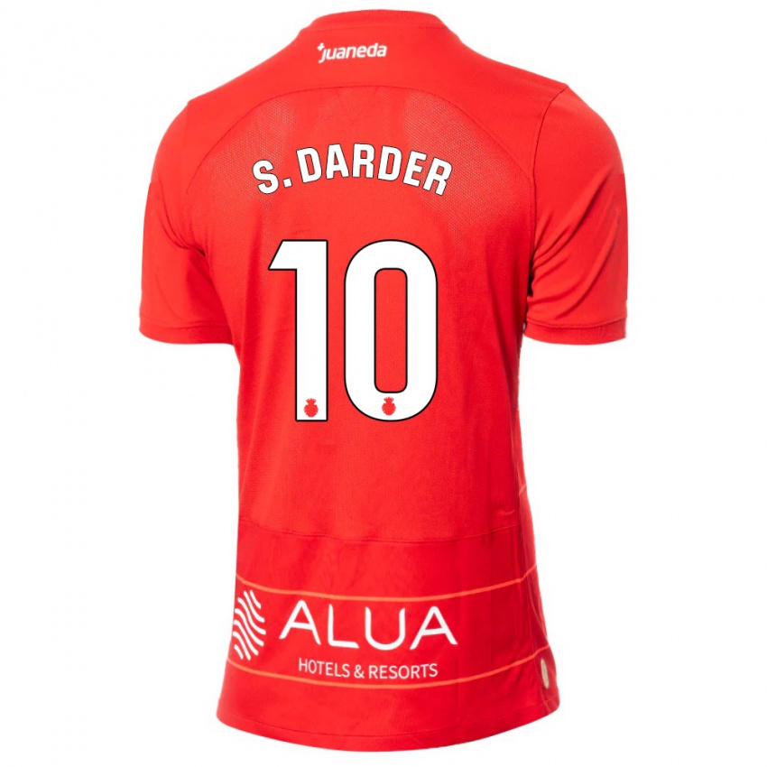 Kobiety Sergi Darder #10 Czerwony Domowa Koszulka 2023/24 Koszulki Klubowe