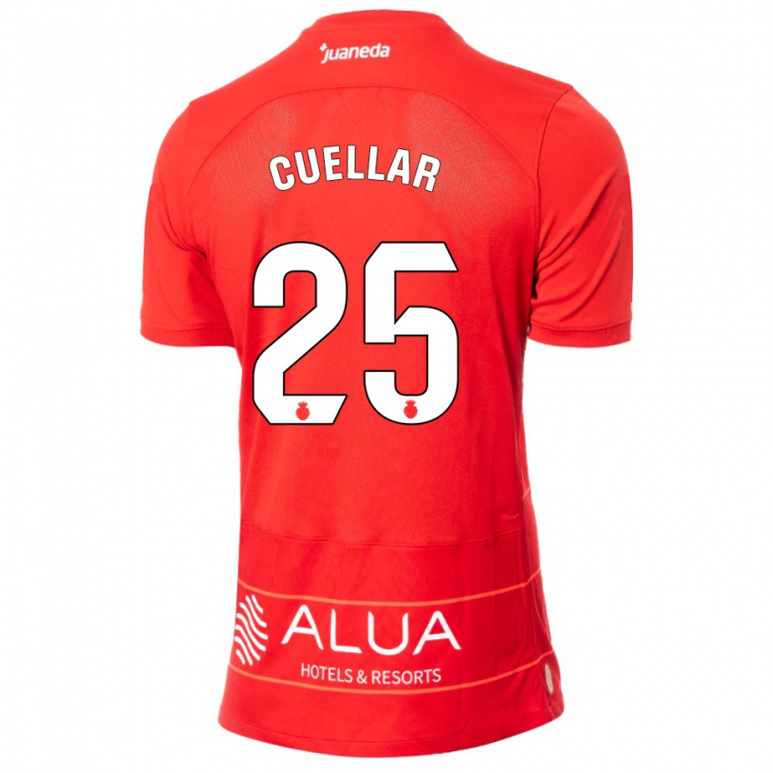 Kobiety Iván Cuéllar #25 Czerwony Domowa Koszulka 2023/24 Koszulki Klubowe