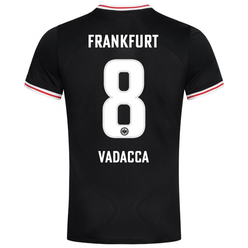 Kobiety Gianni Vadacca #8 Czarny Wyjazdowa Koszulka 2023/24 Koszulki Klubowe