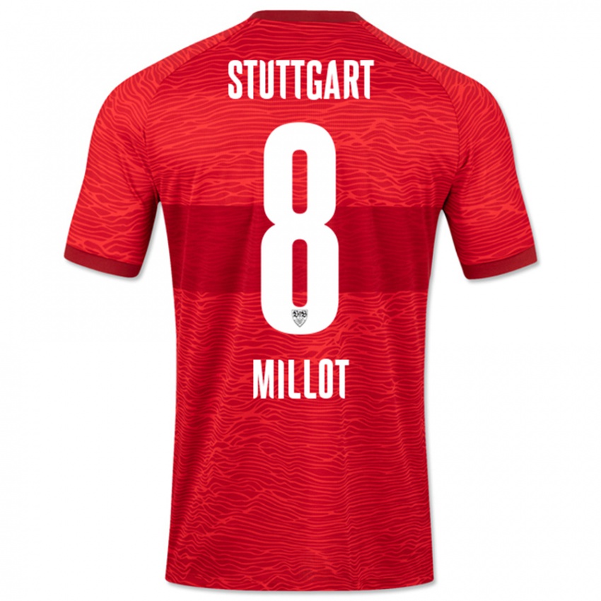 Kobiety Enzo Millot #8 Czerwony Wyjazdowa Koszulka 2023/24 Koszulki Klubowe