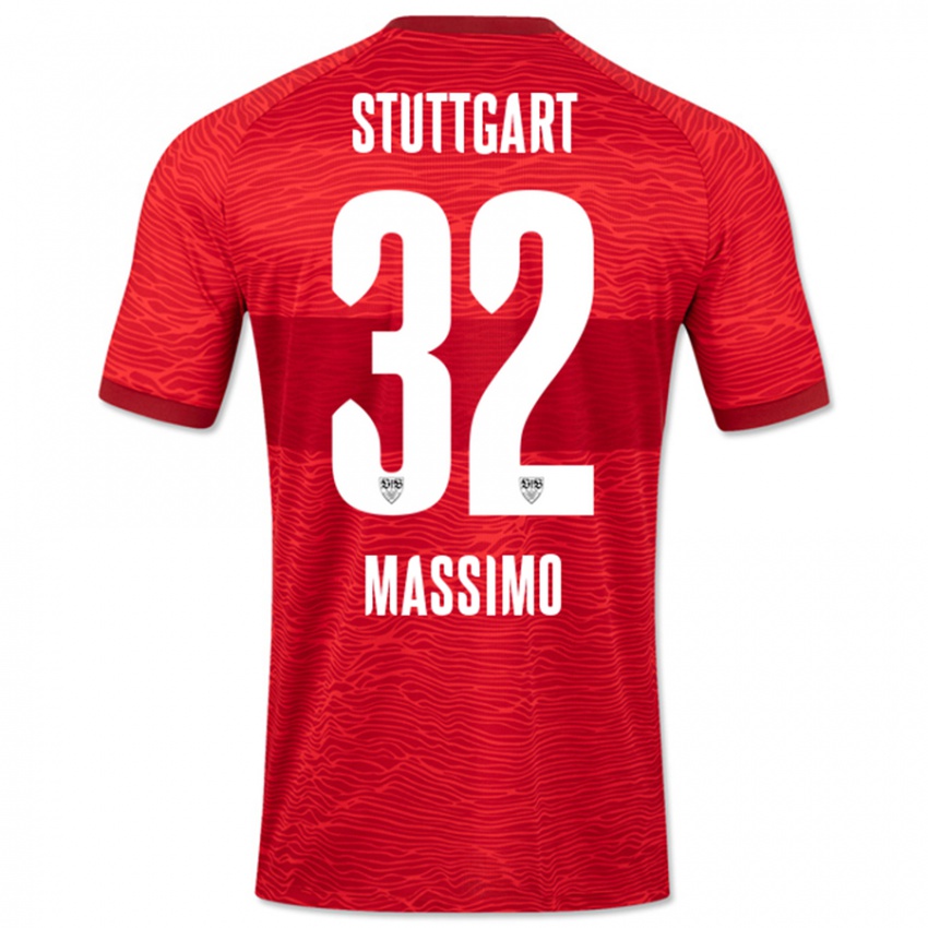 Kobiety Roberto Massimo #32 Czerwony Wyjazdowa Koszulka 2023/24 Koszulki Klubowe