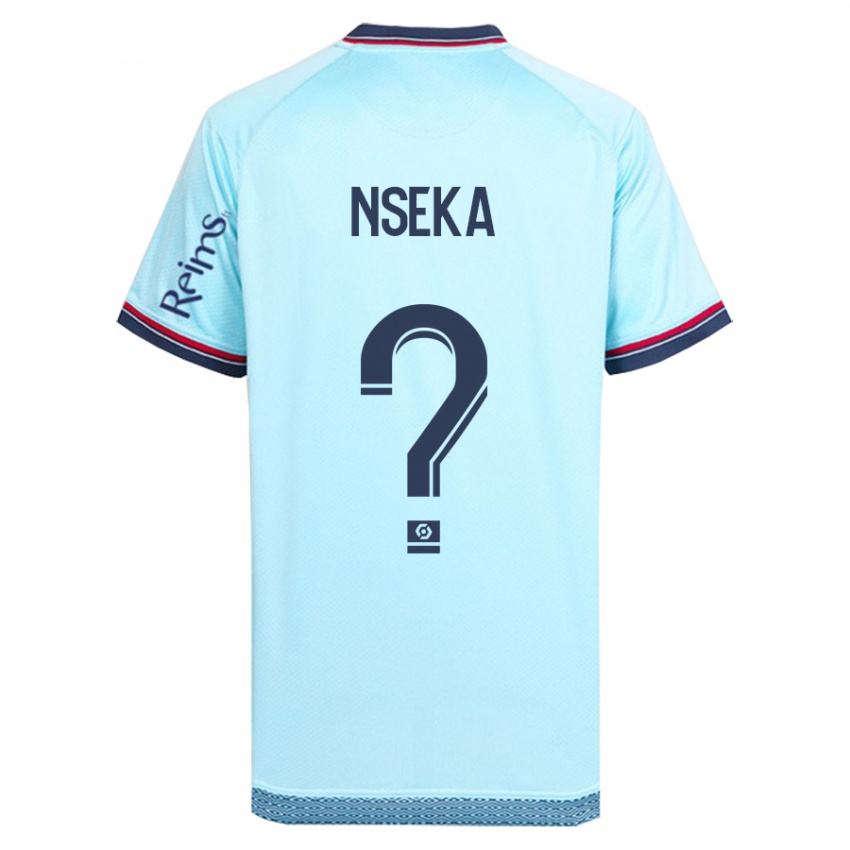 Kobiety Nelson Nseka #0 Niebieskie Niebo Wyjazdowa Koszulka 2023/24 Koszulki Klubowe