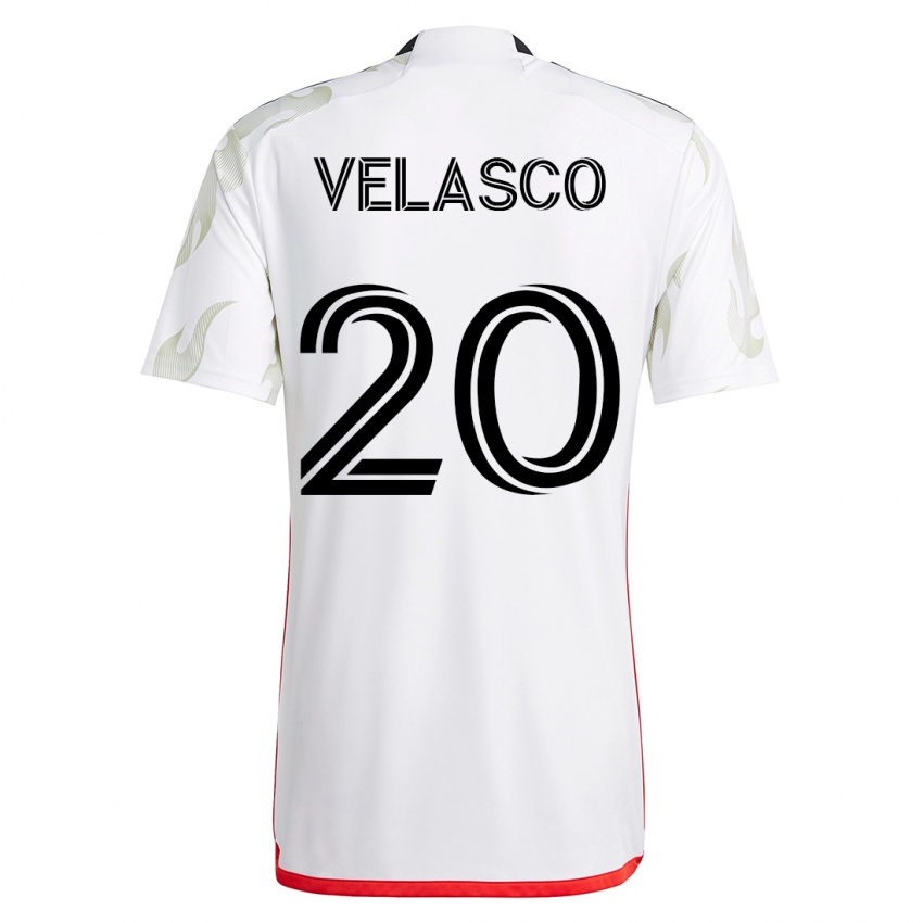 Kobiety Alan Velasco #20 Biały Wyjazdowa Koszulka 2023/24 Koszulki Klubowe