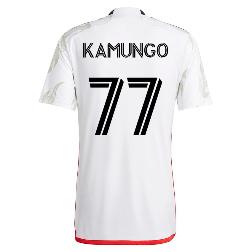 Kobiety Bernard Kamungo #77 Biały Wyjazdowa Koszulka 2023/24 Koszulki Klubowe