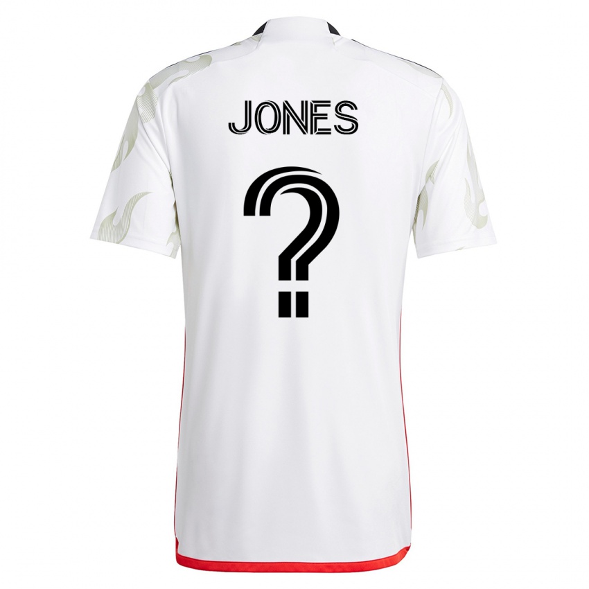 Kobiety Jordan Jones #0 Biały Wyjazdowa Koszulka 2023/24 Koszulki Klubowe