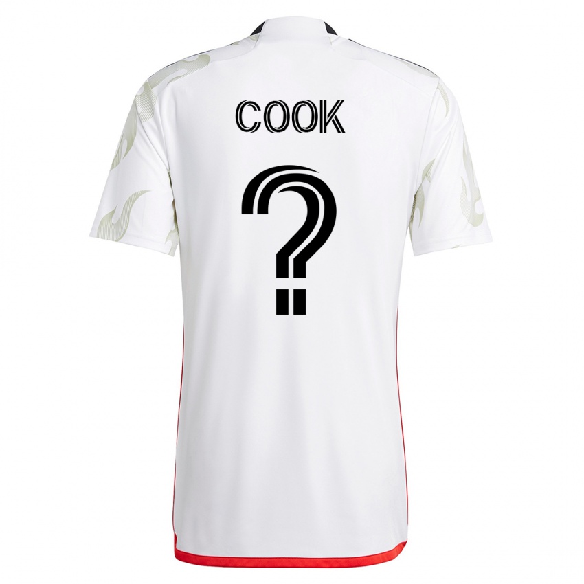 Kobiety Christopher Cook #0 Biały Wyjazdowa Koszulka 2023/24 Koszulki Klubowe