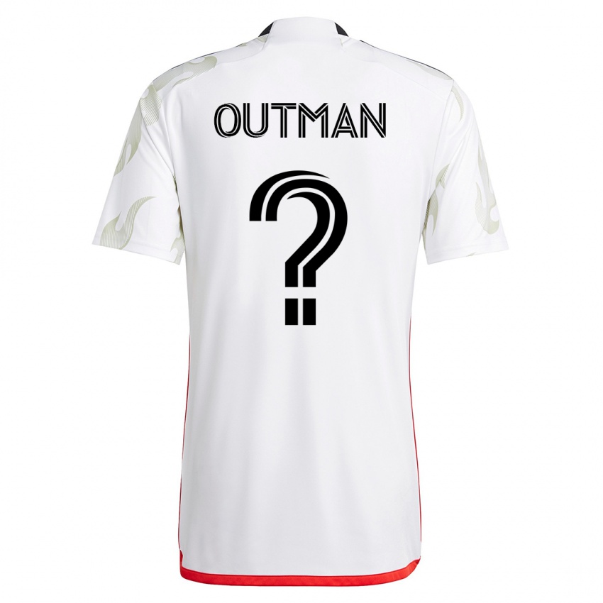 Kobiety Bryce Outman #0 Biały Wyjazdowa Koszulka 2023/24 Koszulki Klubowe