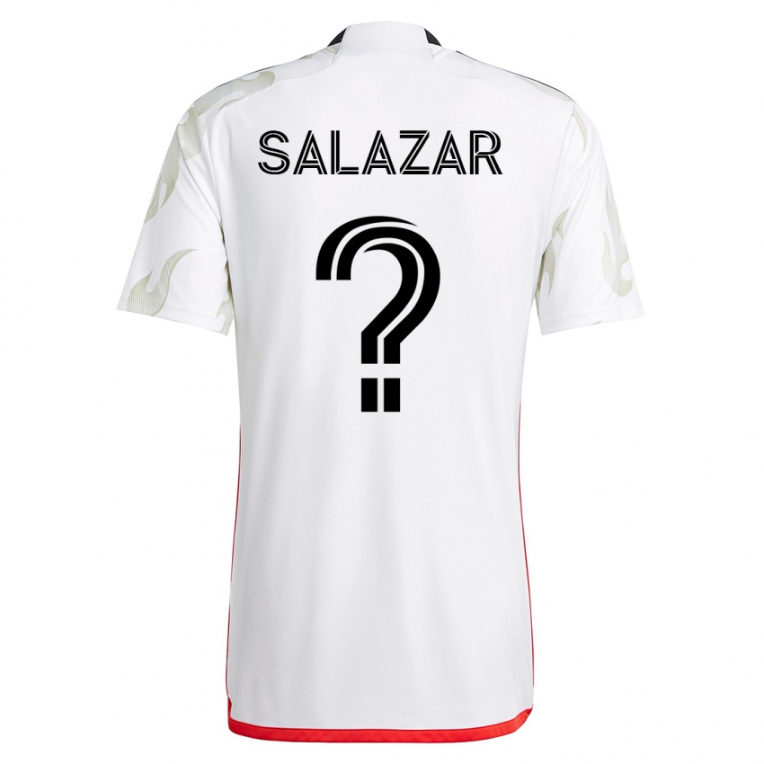 Kobiety Jared Salazar #0 Biały Wyjazdowa Koszulka 2023/24 Koszulki Klubowe