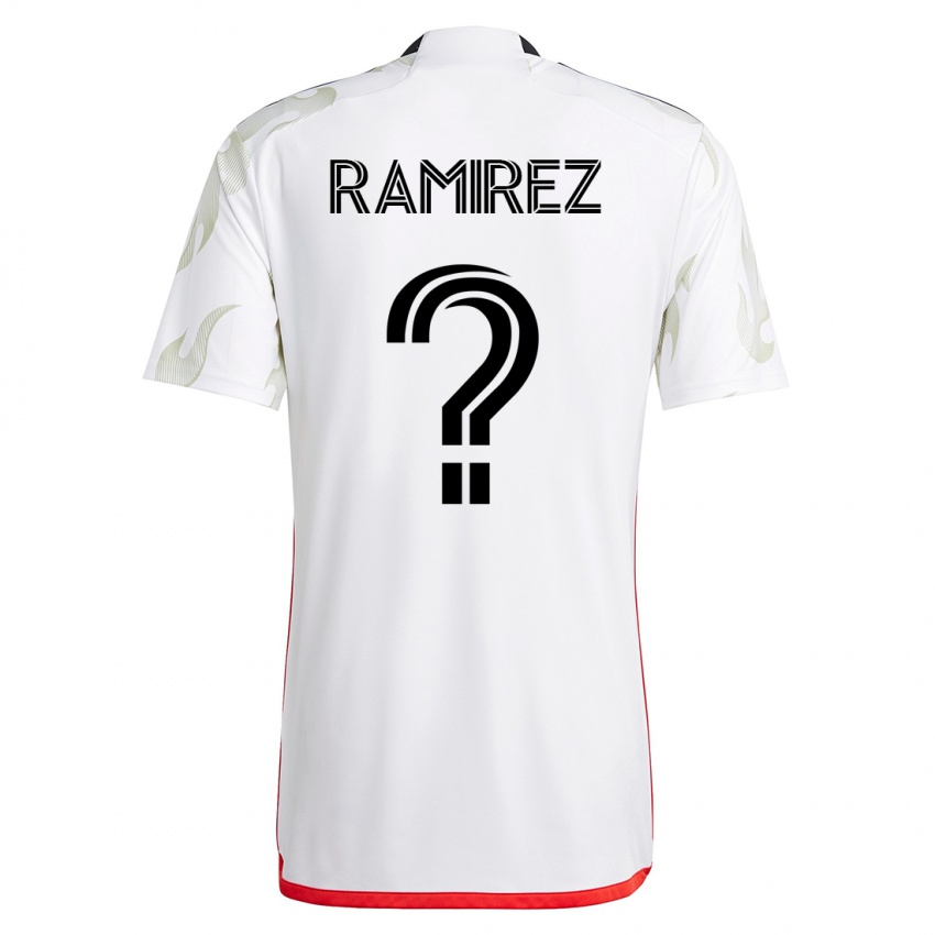 Kobiety Anthony Ramirez #0 Biały Wyjazdowa Koszulka 2023/24 Koszulki Klubowe