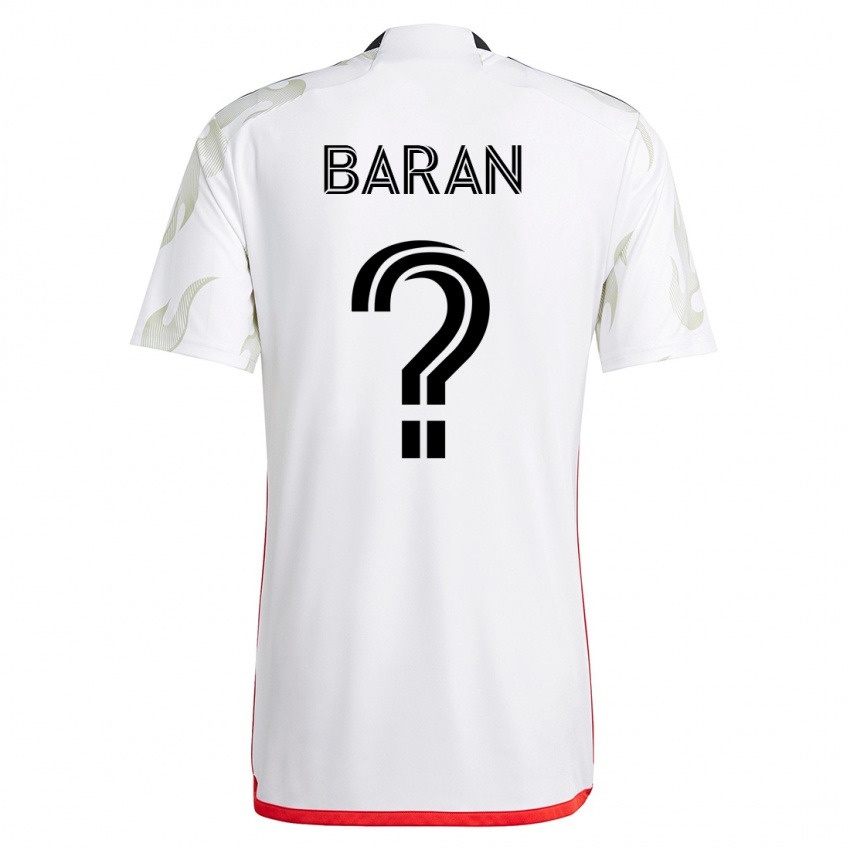 Kobiety Daniel Baran #0 Biały Wyjazdowa Koszulka 2023/24 Koszulki Klubowe