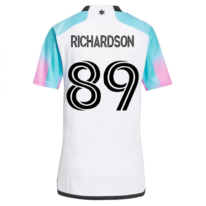 Kobiety Nick Richardson #89 Biały Wyjazdowa Koszulka 2023/24 Koszulki Klubowe