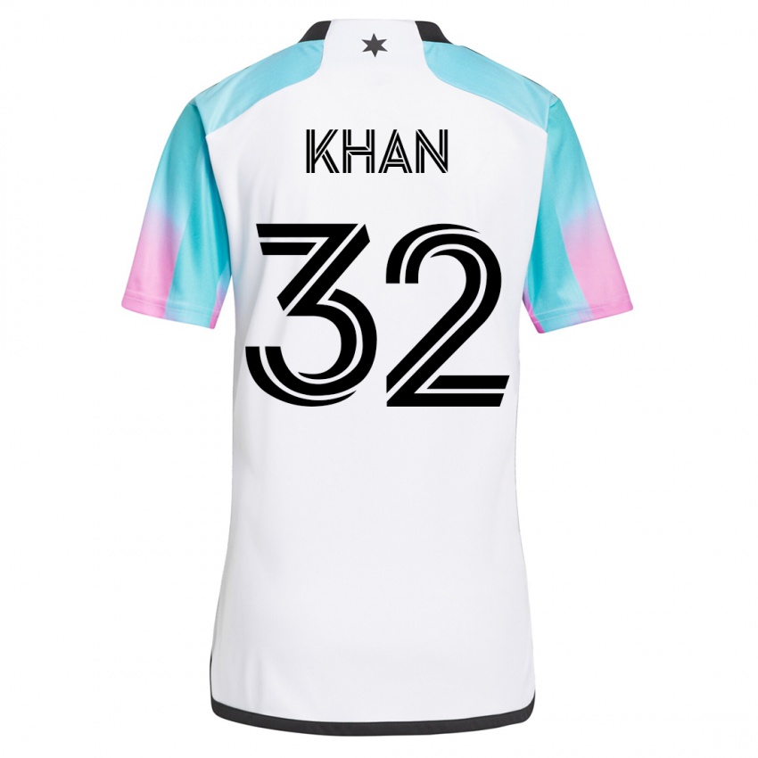 Kobiety Molik Khan #32 Biały Wyjazdowa Koszulka 2023/24 Koszulki Klubowe