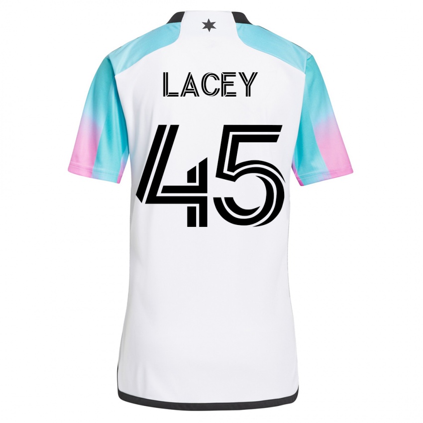Kobiety Kameron Lacey #45 Biały Wyjazdowa Koszulka 2023/24 Koszulki Klubowe