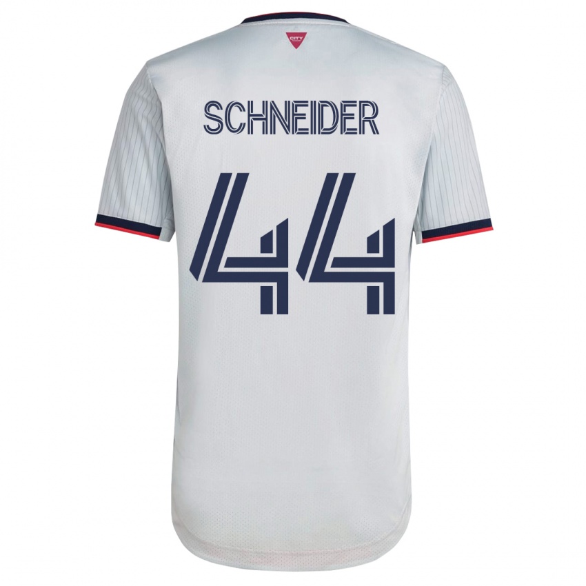 Kobiety Max Schneider #44 Biały Wyjazdowa Koszulka 2023/24 Koszulki Klubowe