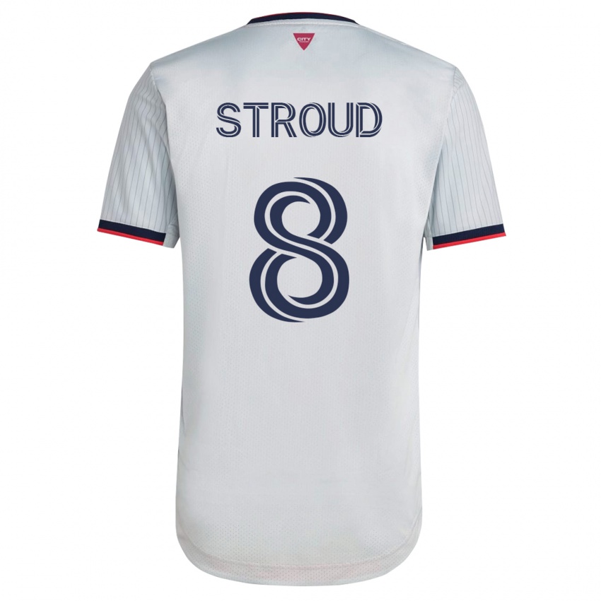 Kobiety Jared Stroud #8 Biały Wyjazdowa Koszulka 2023/24 Koszulki Klubowe