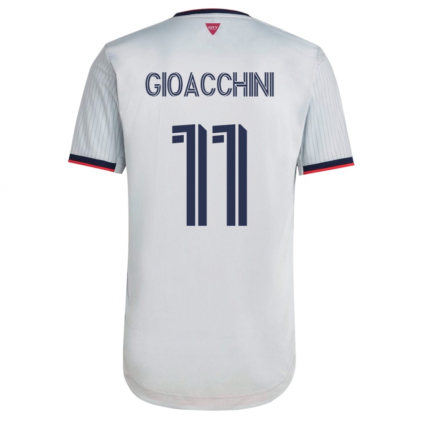 Kobiety Nicholas Gioacchini #11 Biały Wyjazdowa Koszulka 2023/24 Koszulki Klubowe