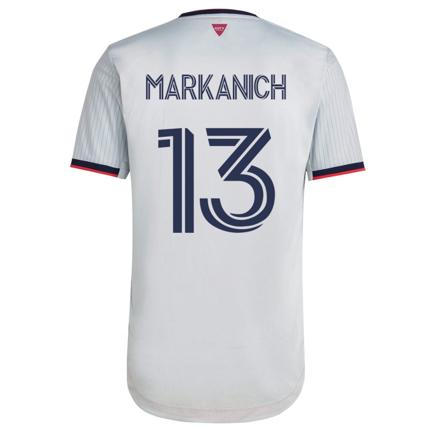 Kobiety Anthony Markanich #13 Biały Wyjazdowa Koszulka 2023/24 Koszulki Klubowe