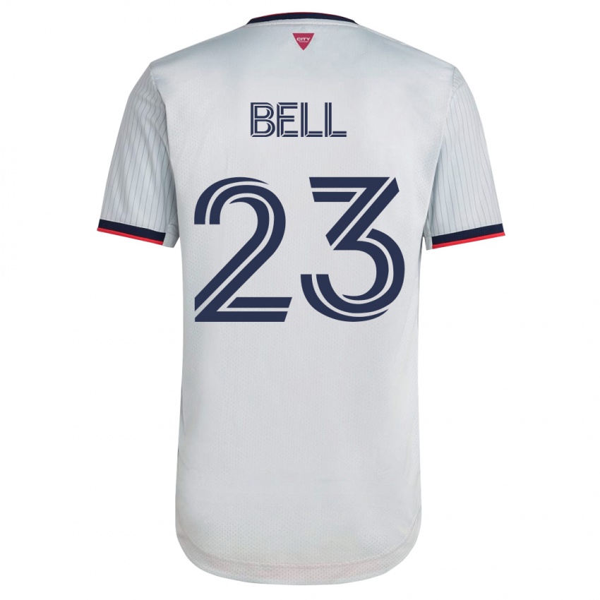 Kobiety Jon Bell #23 Biały Wyjazdowa Koszulka 2023/24 Koszulki Klubowe