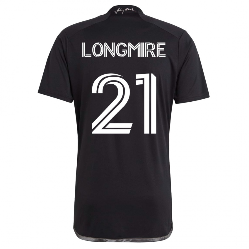 Kobiety Ahmed Longmire #21 Czarny Wyjazdowa Koszulka 2023/24 Koszulki Klubowe