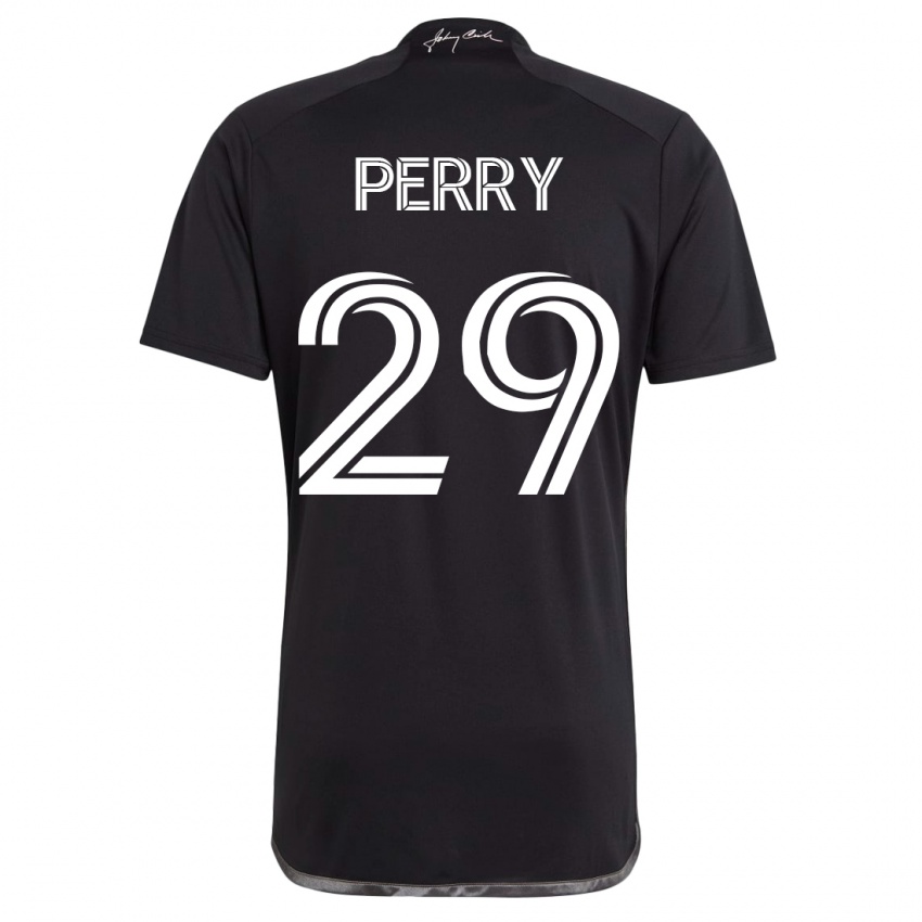 Kobiety Nebiyou Perry #29 Czarny Wyjazdowa Koszulka 2023/24 Koszulki Klubowe
