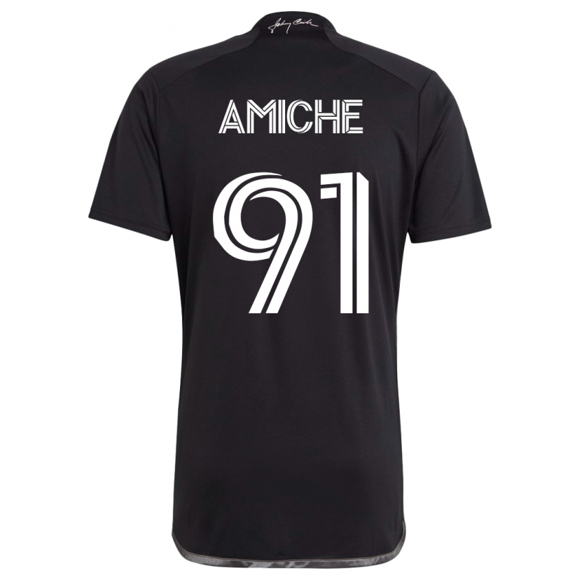 Kobiety Kemy Amiche #91 Czarny Wyjazdowa Koszulka 2023/24 Koszulki Klubowe