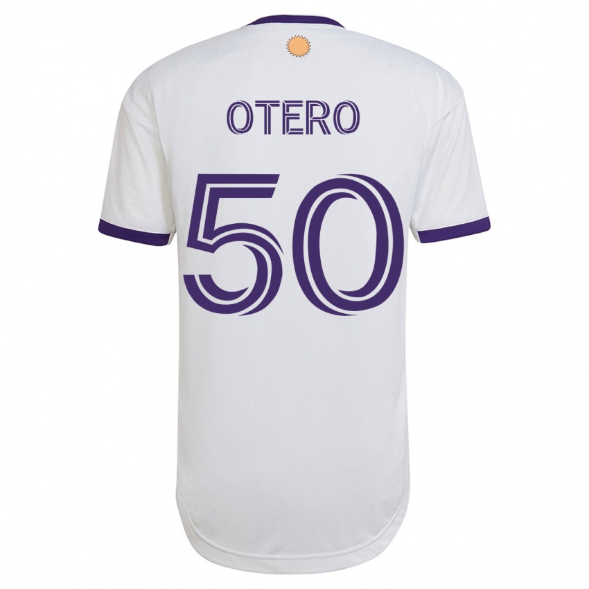 Kobiety Javier Otero #50 Biały Wyjazdowa Koszulka 2023/24 Koszulki Klubowe